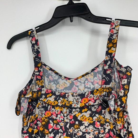 Hinge Dress Gray Floral Sleeveless Mini Tiered Ruffle - Picture 6 of 9